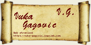 Vuka Gagović vizit kartica